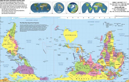 Карта мира Австралии